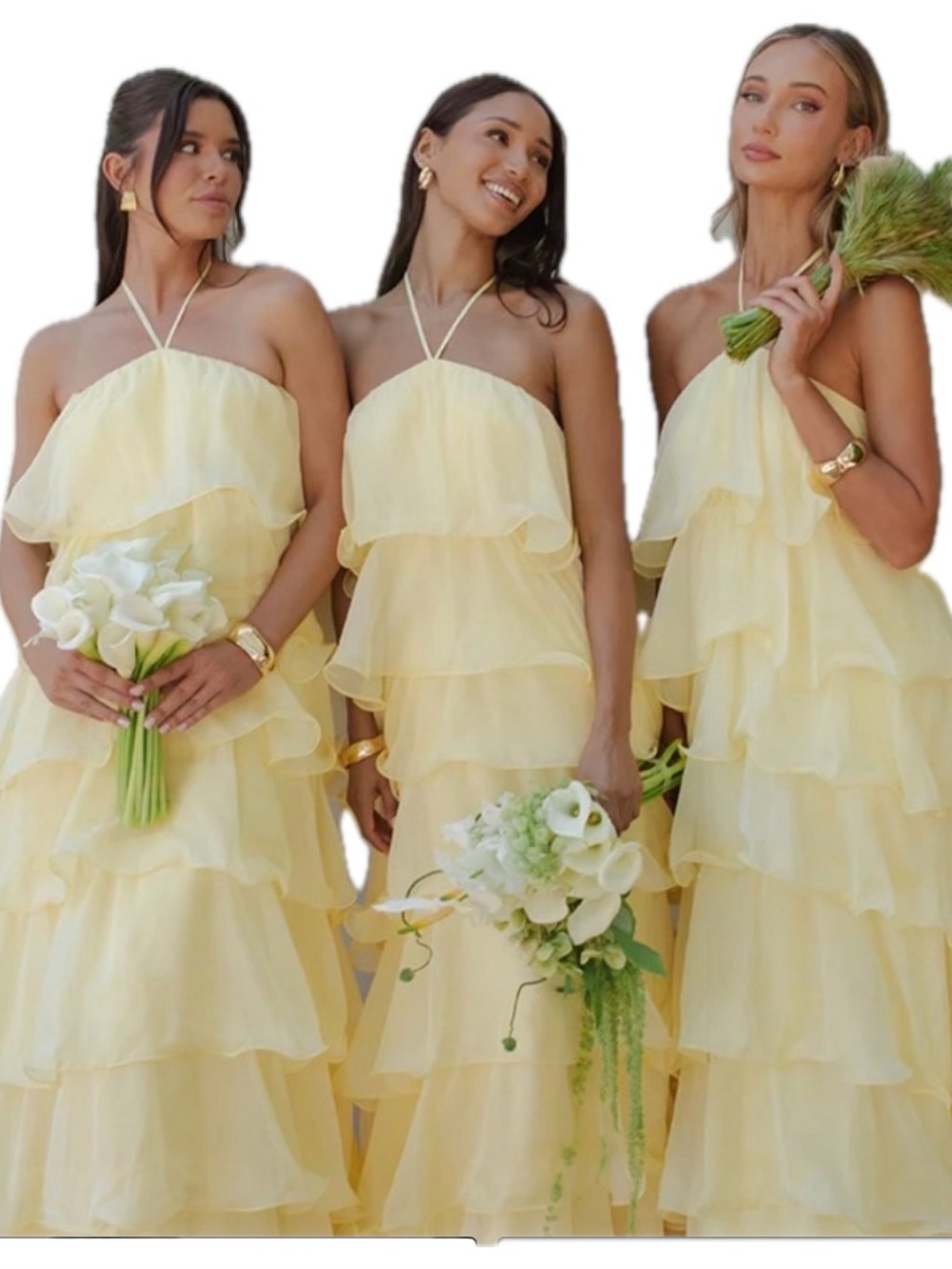 Show Me Your Muumuu NWT Kelsey Pale Yellow Chiffon Maxi Dress